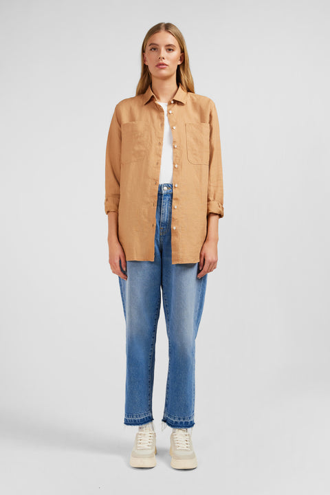 Chemisier beige uni - Image 1