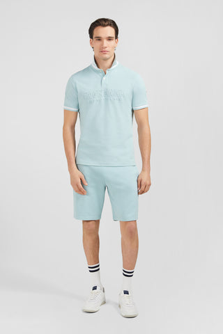 Polo vert manches courtes uni