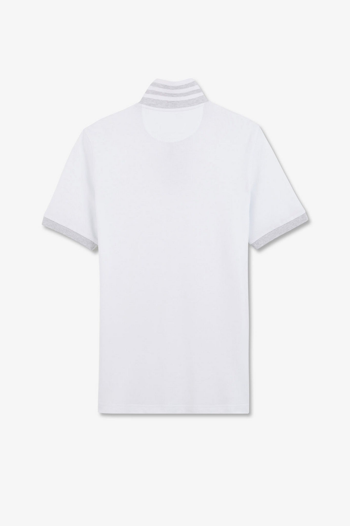 White short-sleeved polo shirt