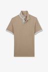 Polo beige à manches courtes