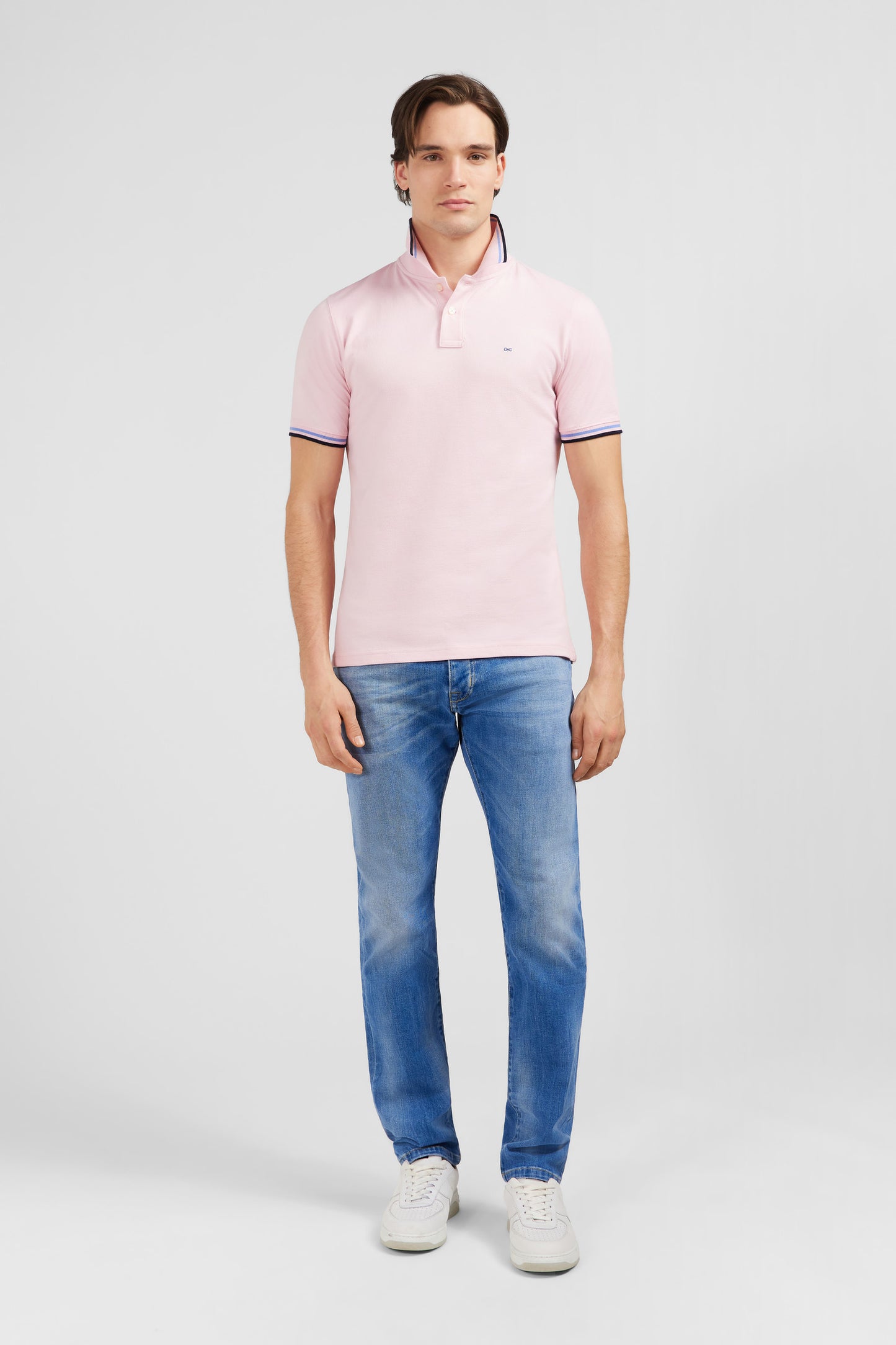 Polo rose en coton Pima