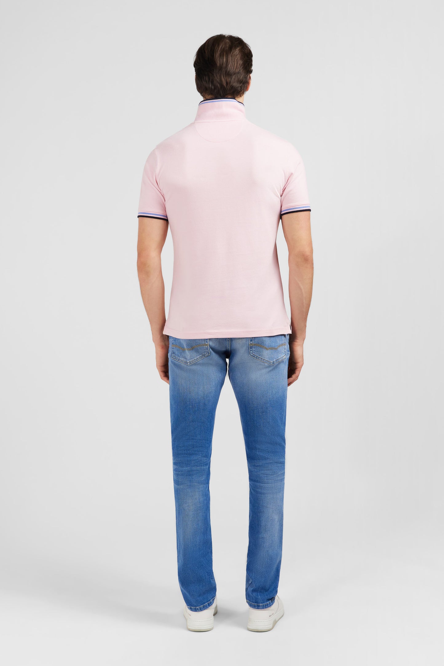 Polo rose en coton Pima