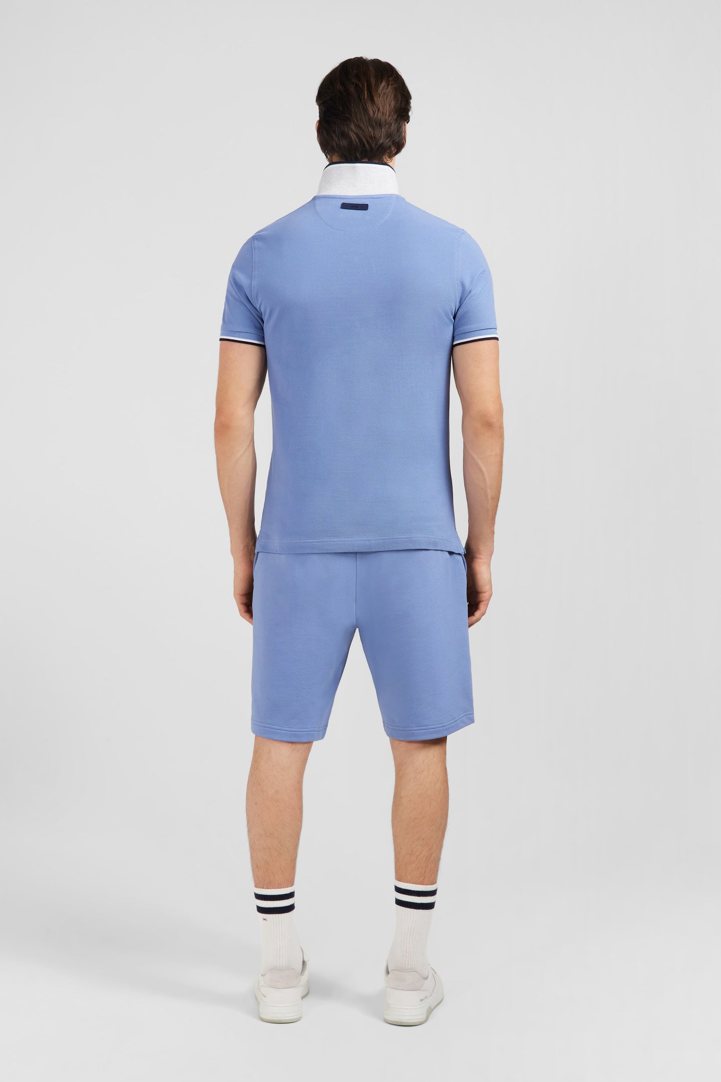 Polo bleu clair manches courtes uni