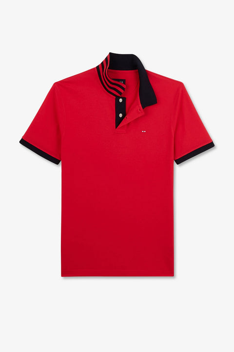 Red short-sleeved polo shirt - Image 2
