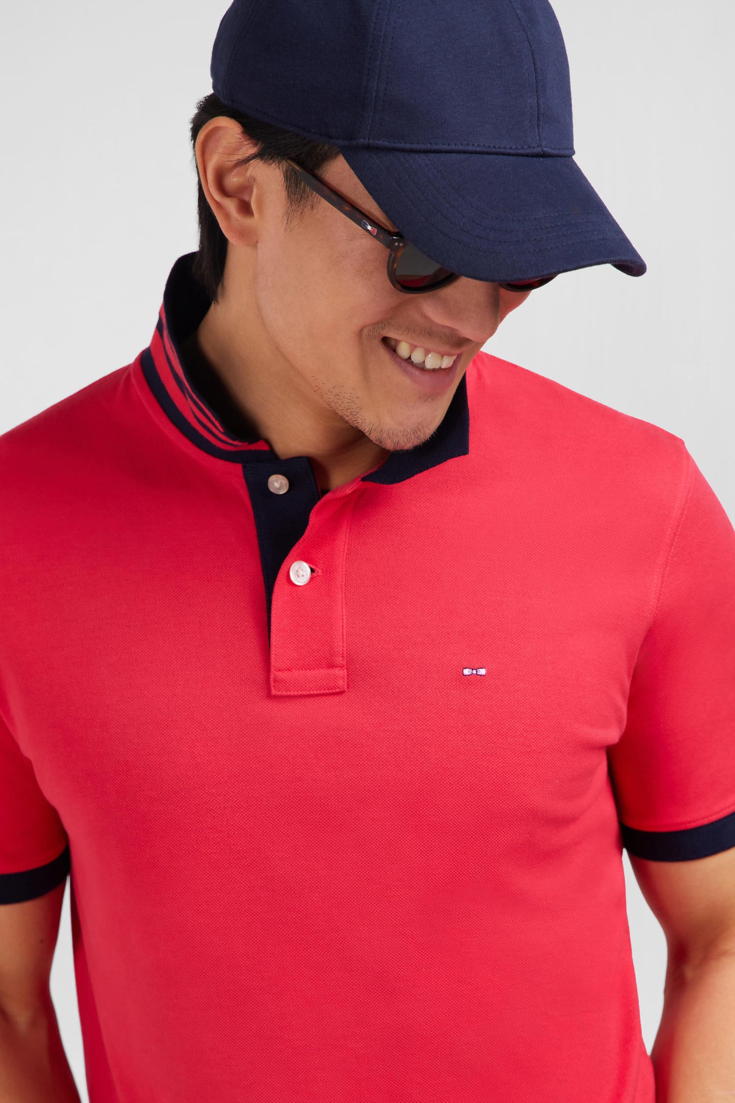 Polo rouge manches courtes