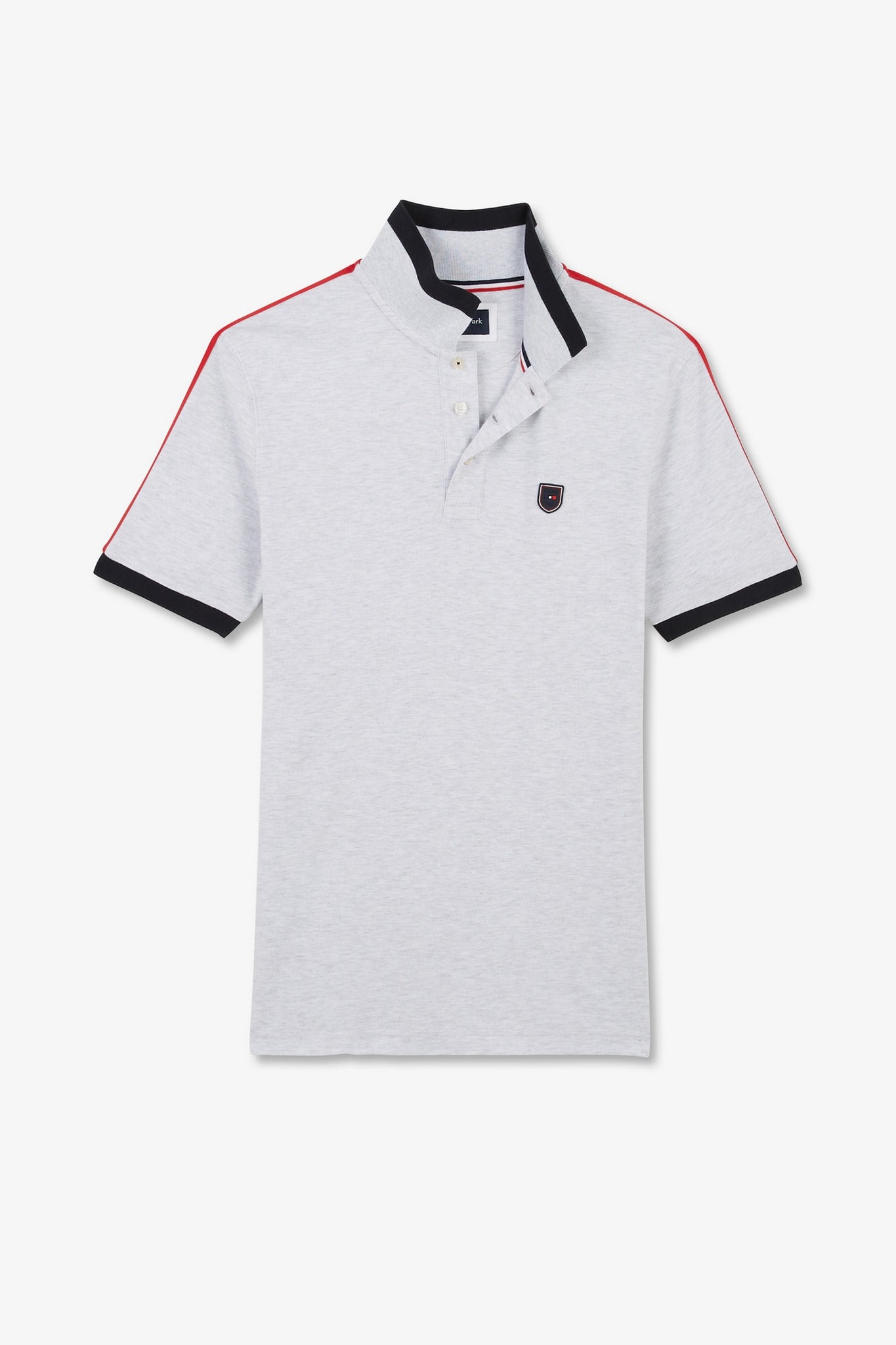 Polo gris chiné manches courtes