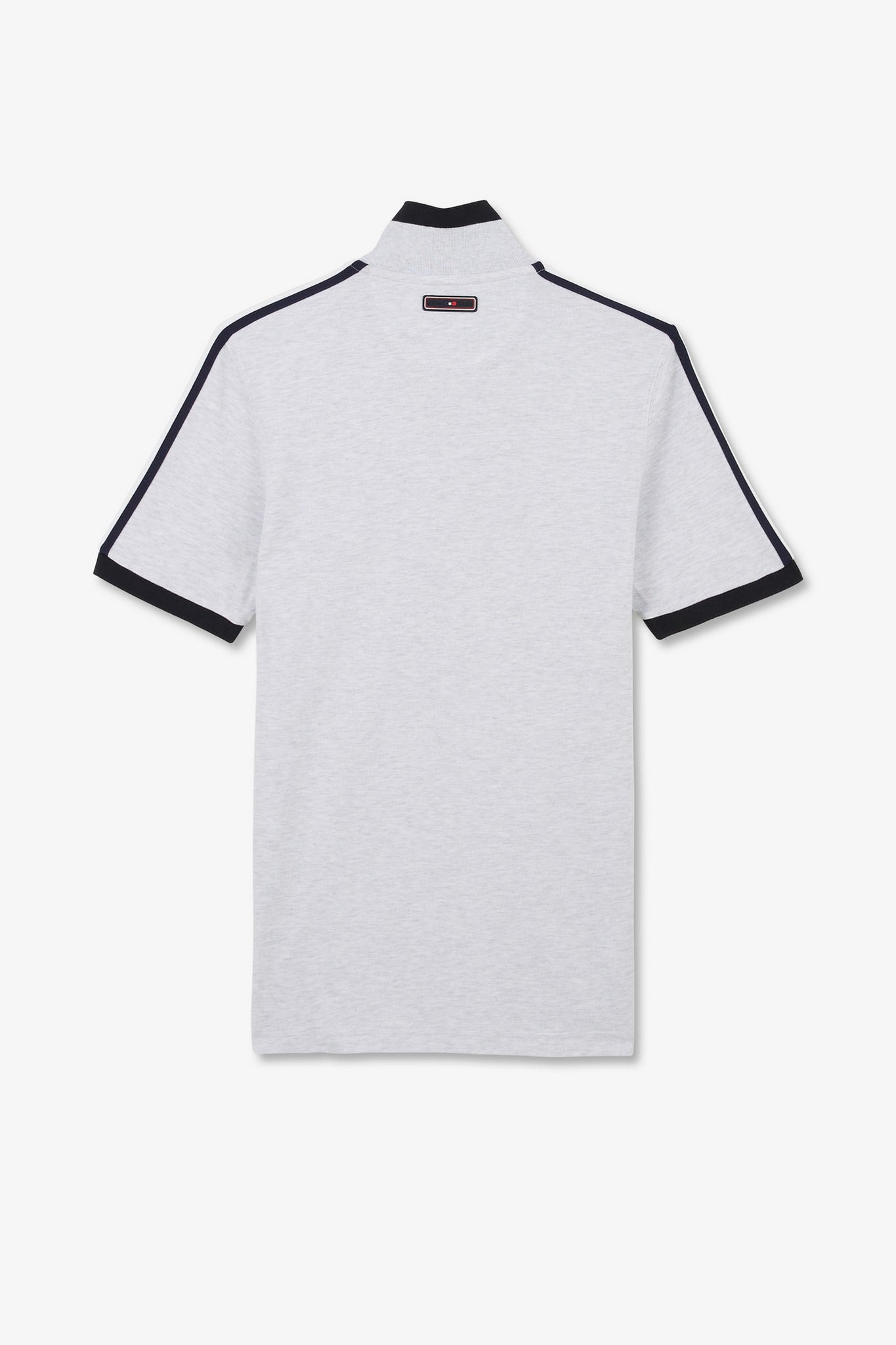 Polo gris chiné manches courtes
