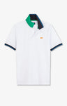 White short-sleeved polo shirt
