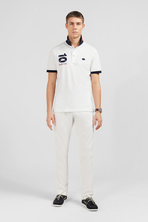 White short-sleeved XV de France polo shirt - Image 1