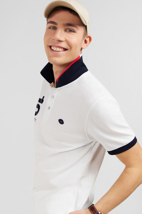 White short-sleeved XV de France polo shirt - Image 3