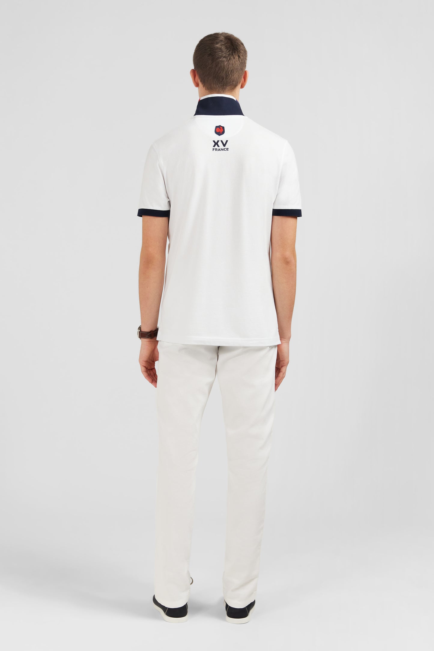 Polo blanc à manches courtes XV de France