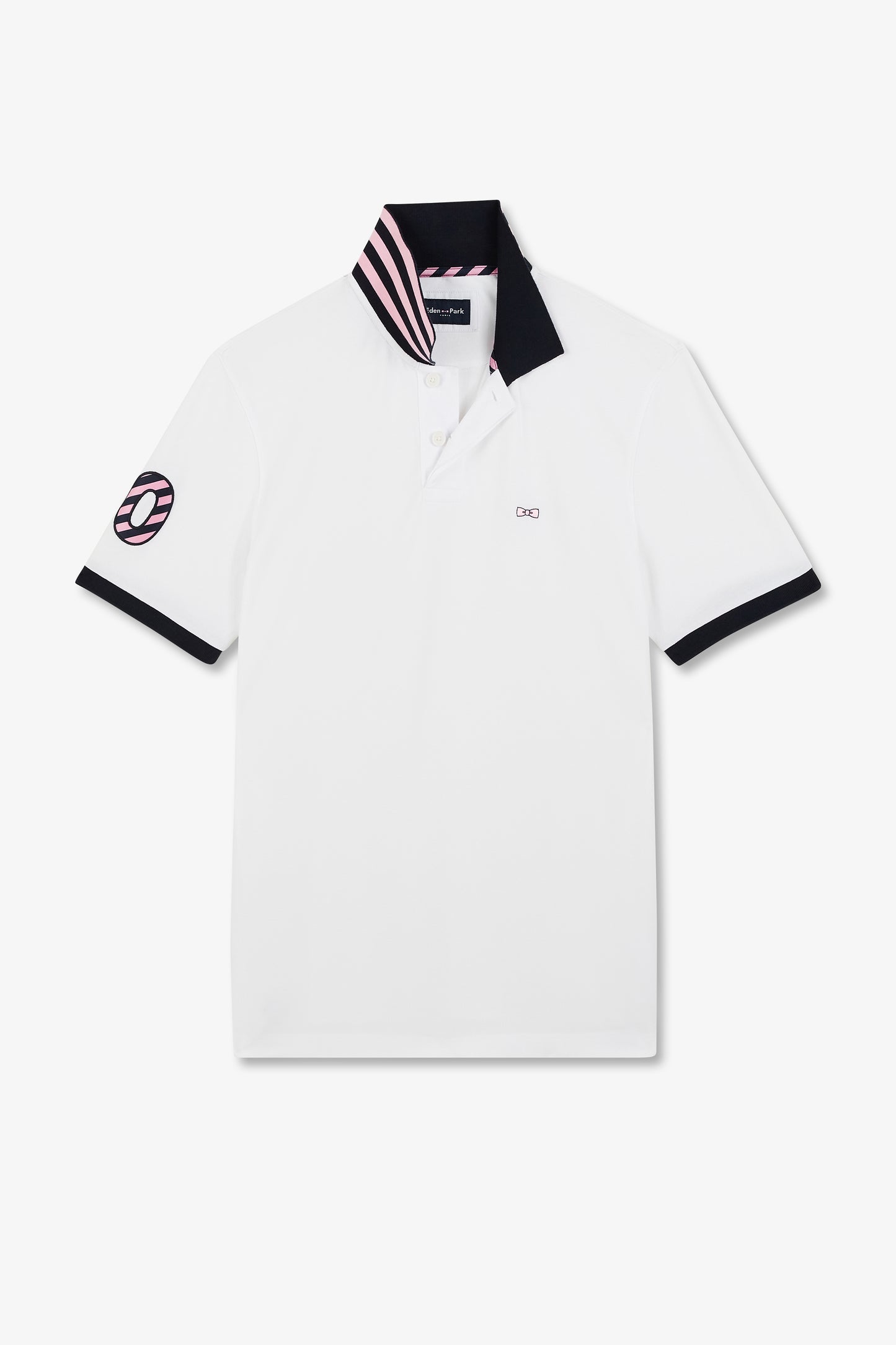 Polo blanc à manches courtes numéro 10