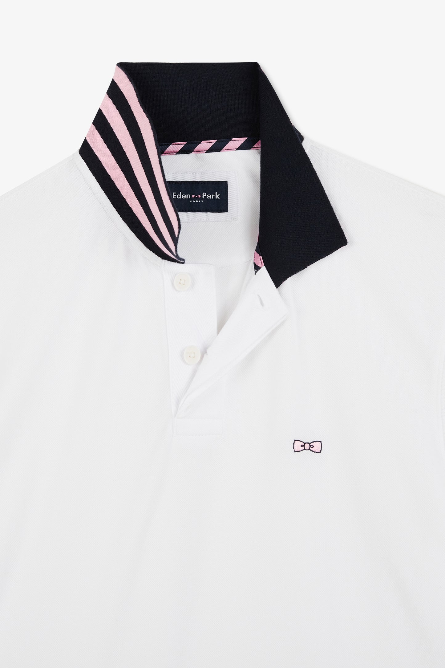 Polo blanc à manches courtes numéro 10