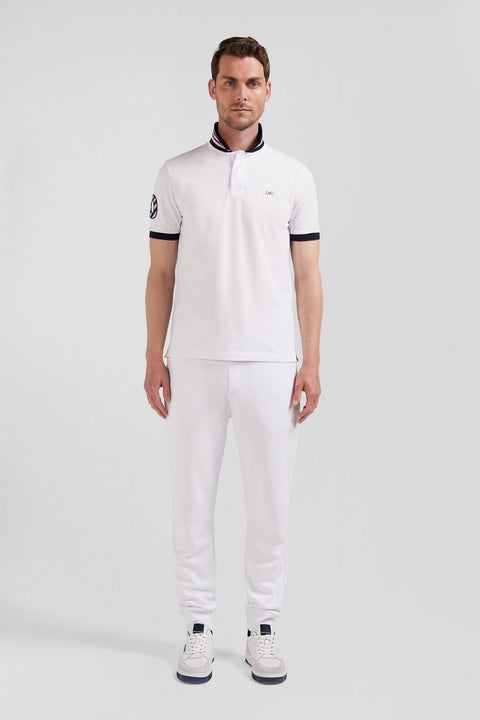 Polo blanc à manches courtes numéro 10 - Image 1