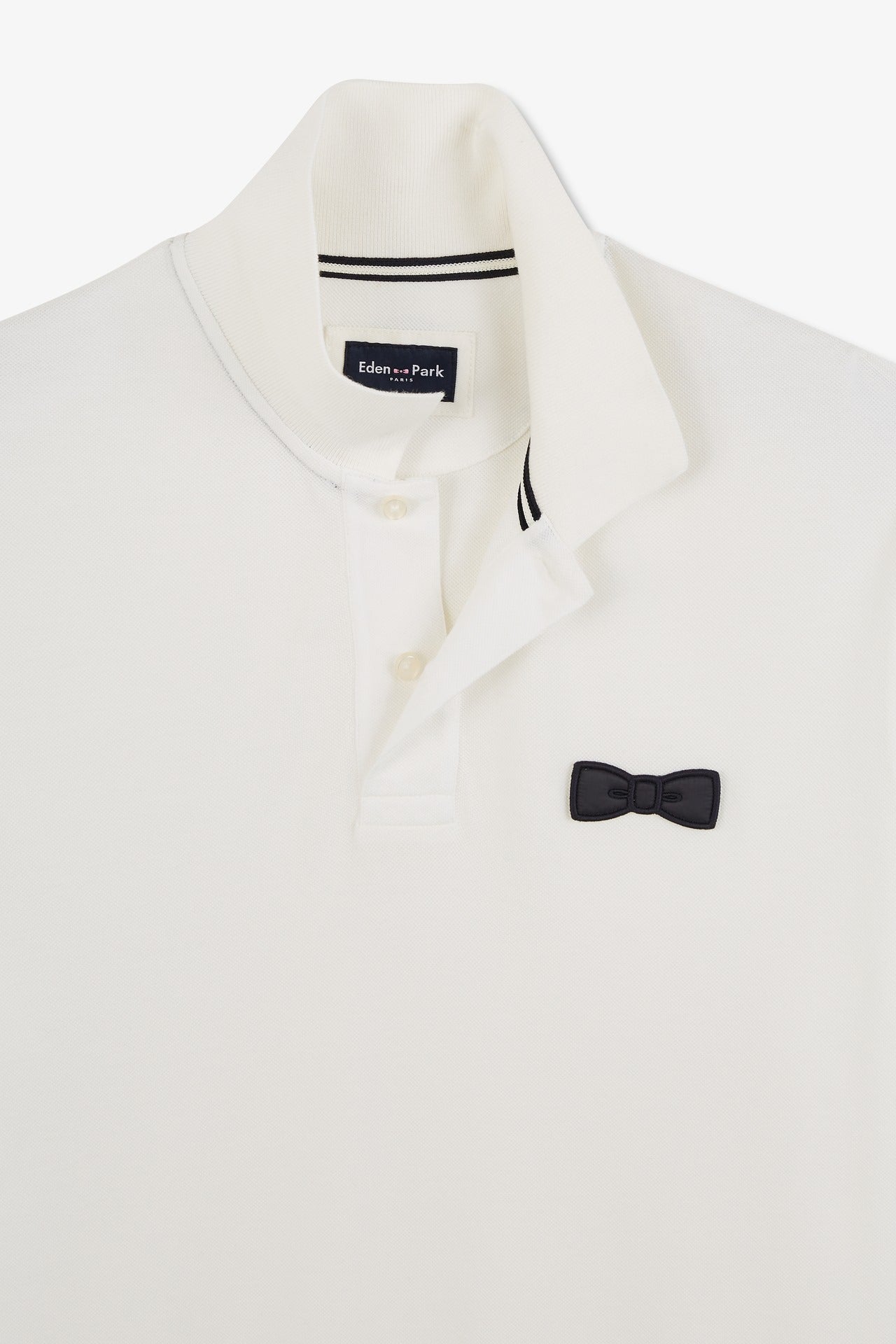 White short-sleeved polo shirt