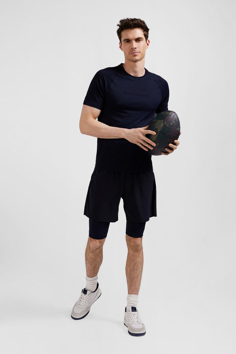 Cycliste de sport stretch bleu marine - Image 1