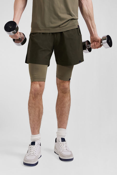 Cycliste de sport stretch kaki - Image 1