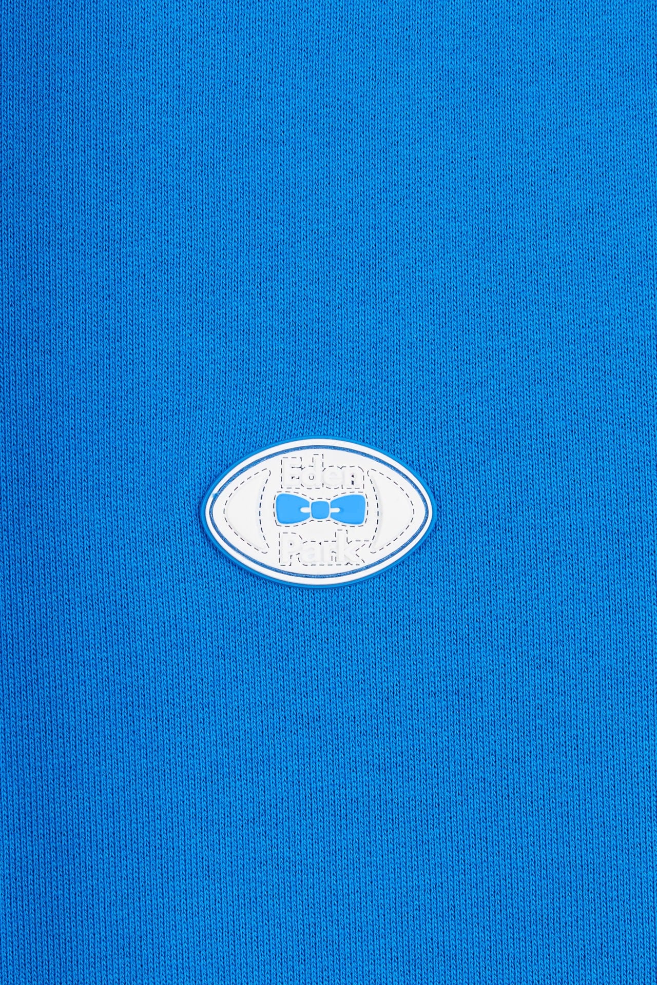 Sweat bleu uni à capuche