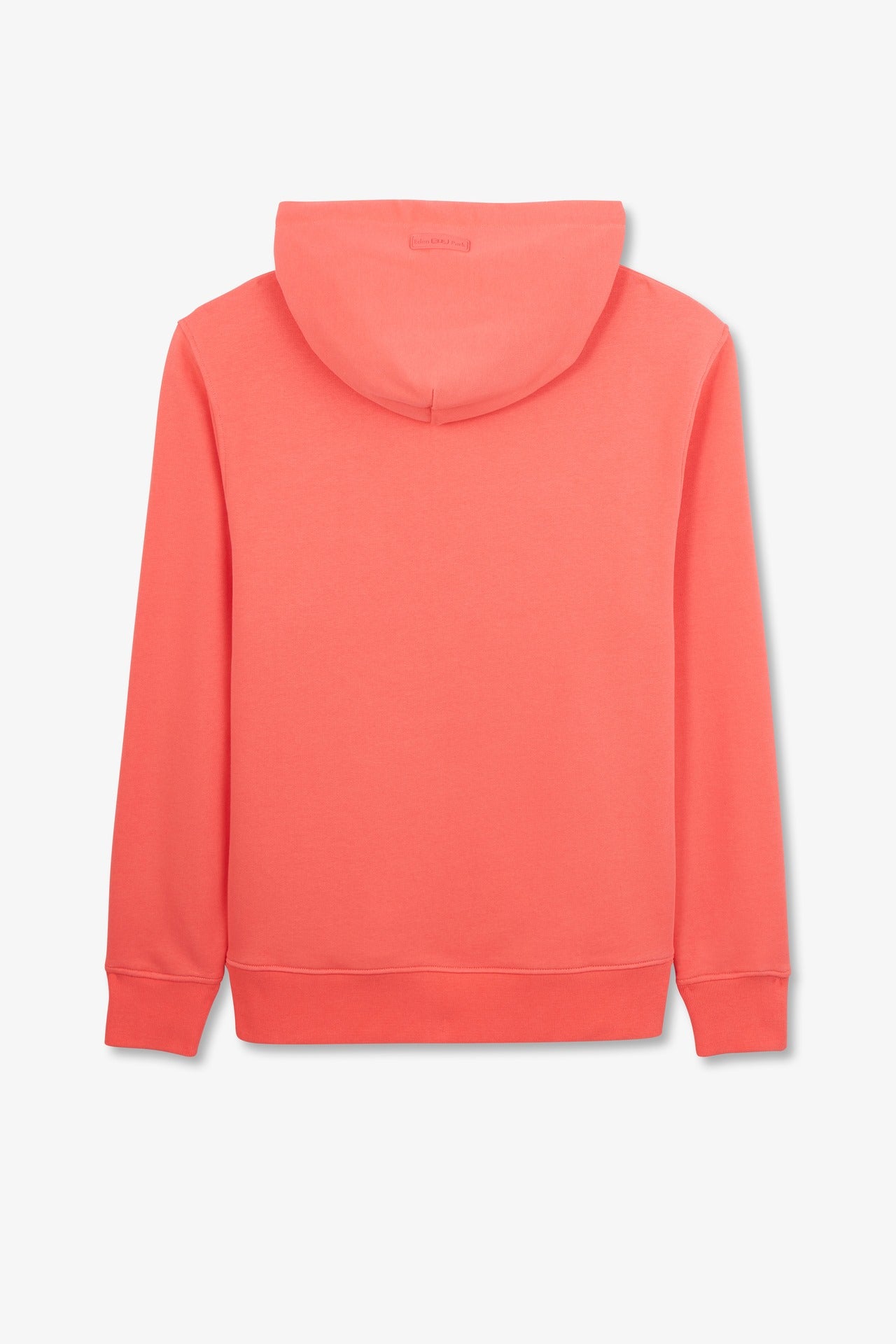 Sweat rose saumon uni à capuche