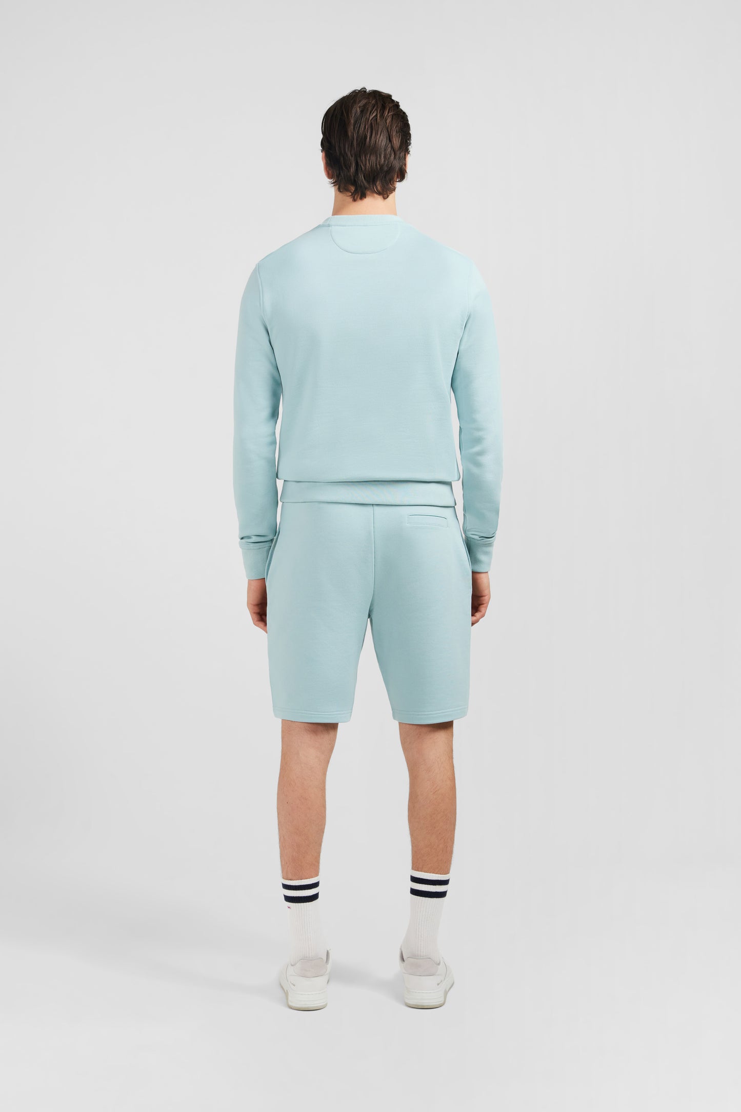 Sweatshirt à col rond en molleton vert emblème nœud papillon