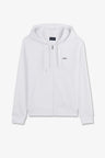 Sweatshirt à capuche en molleton blanc emblème nœud papillon