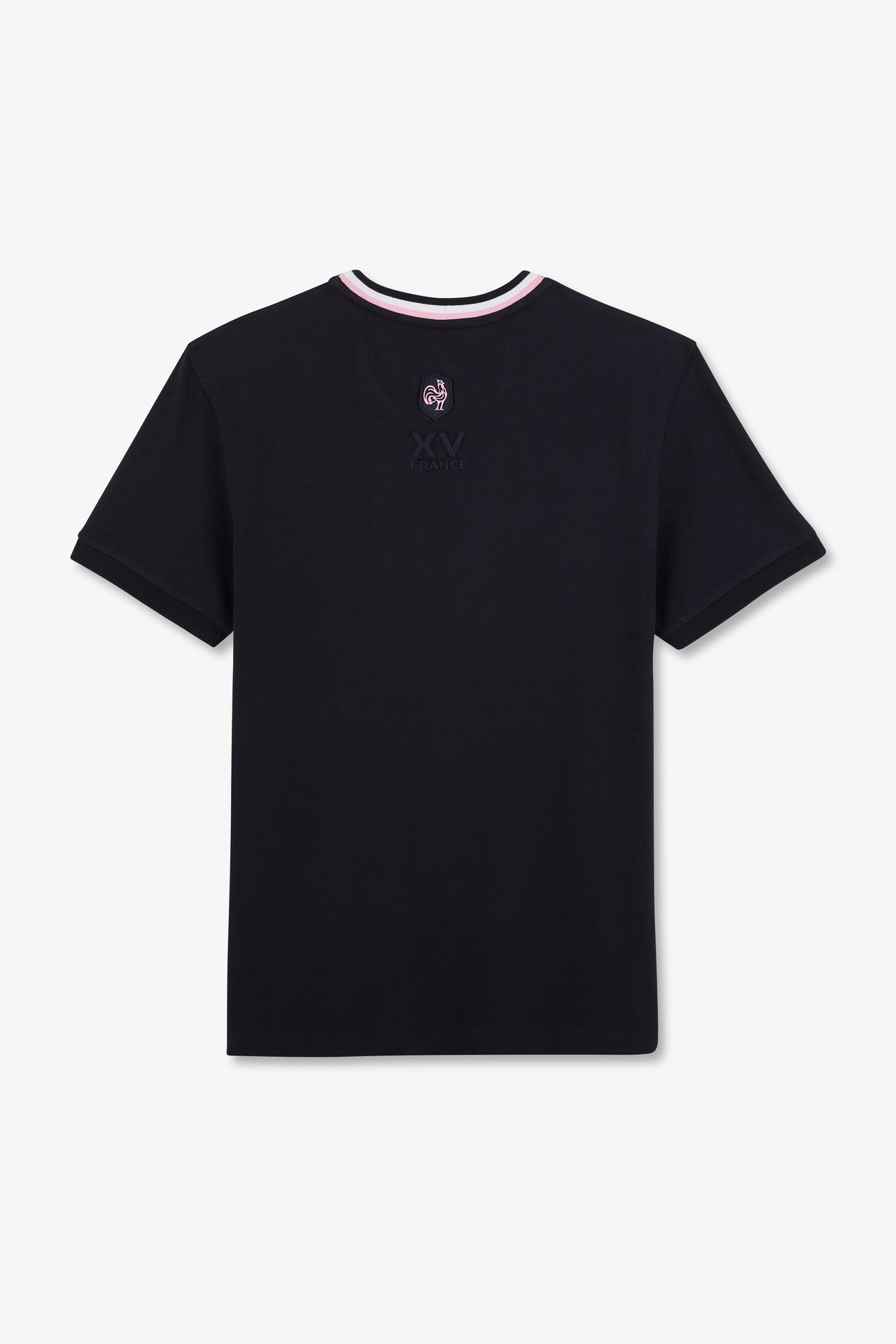 Navy blue printed short-sleeved T-shirt