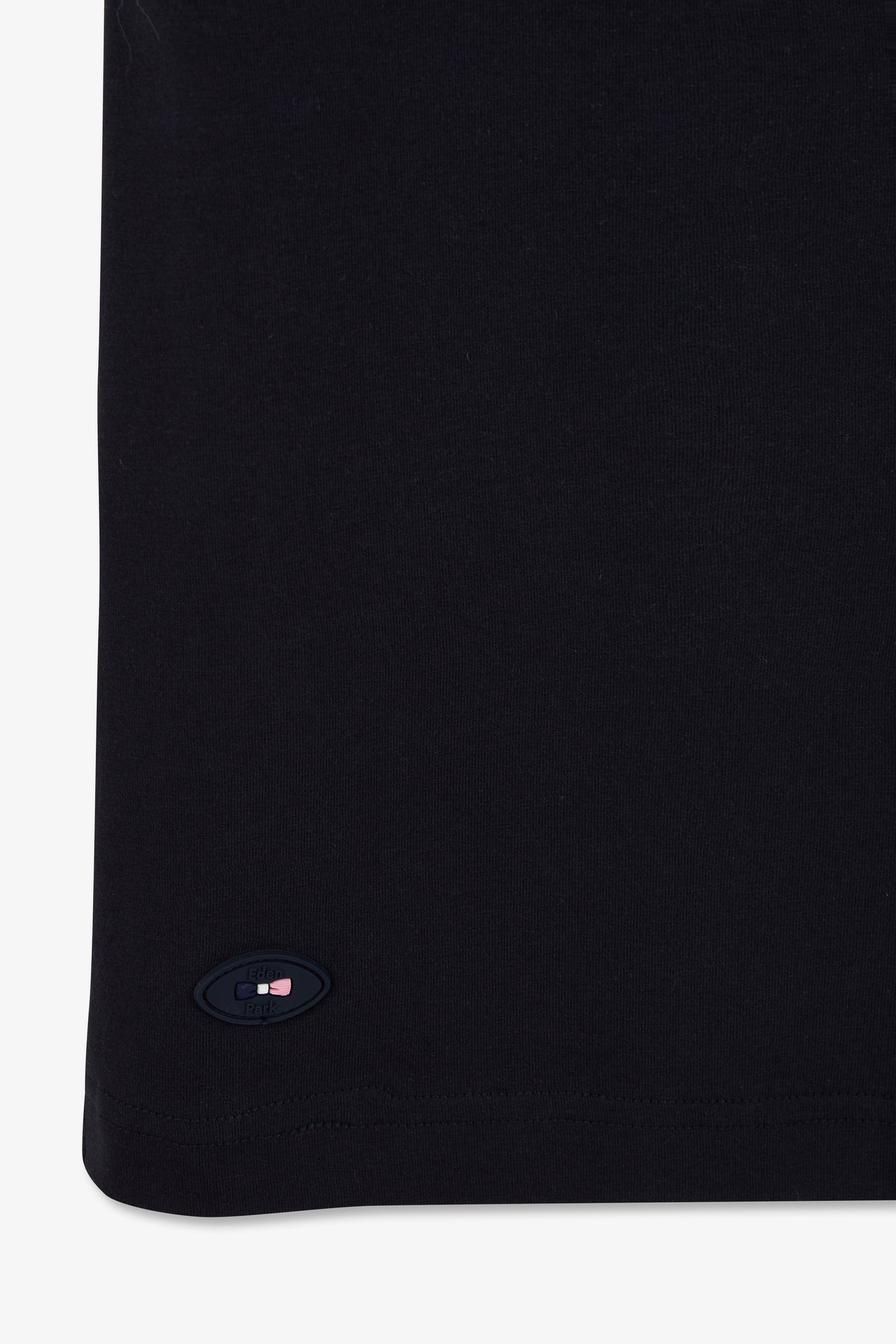 Navy blue printed short-sleeved T-shirt