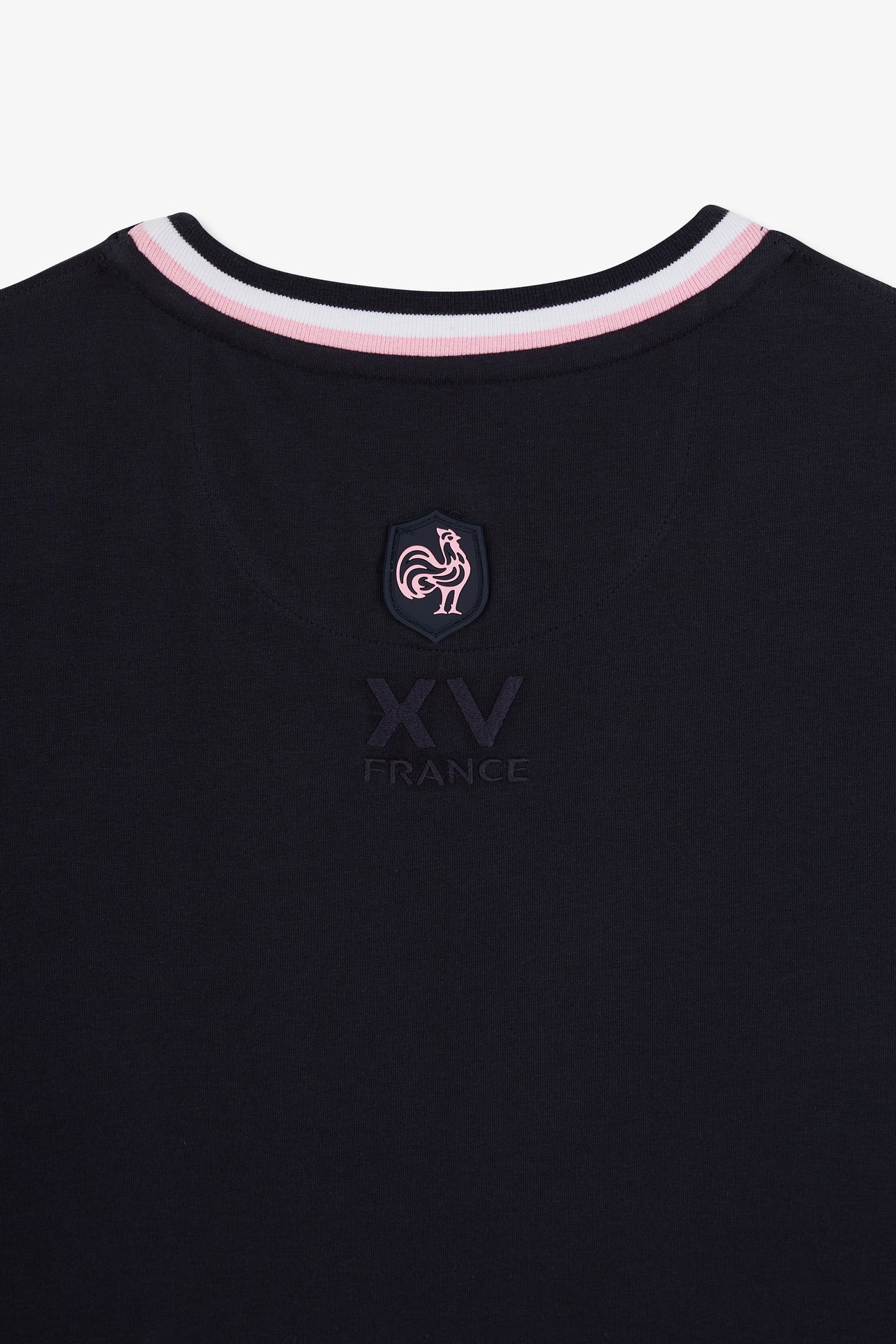 Navy blue printed short-sleeved T-shirt
