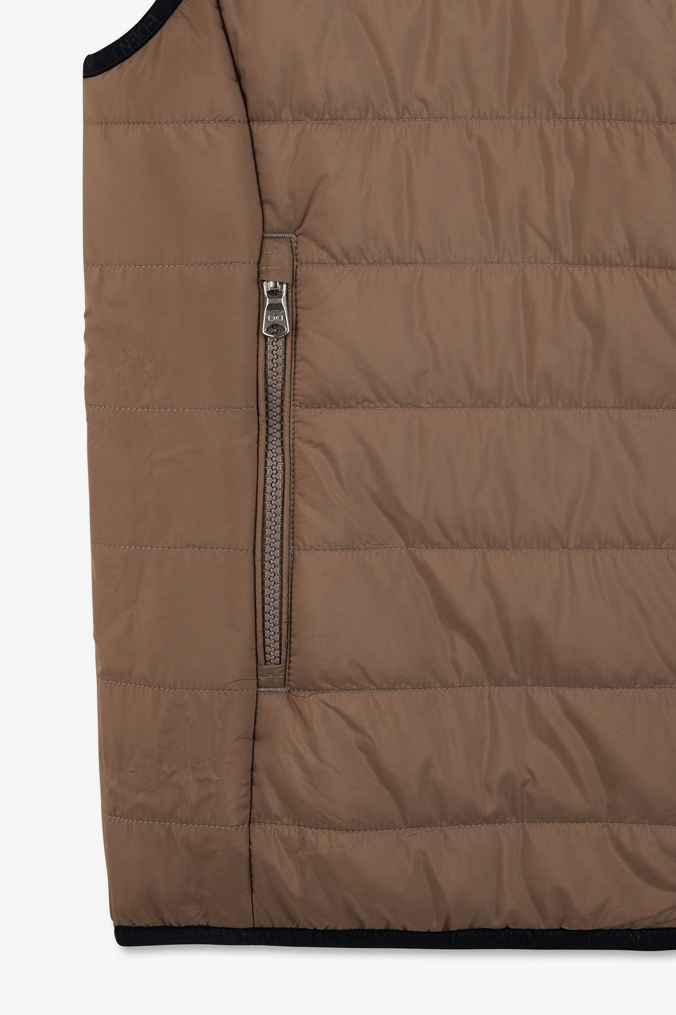 Doudoune beige sans manches