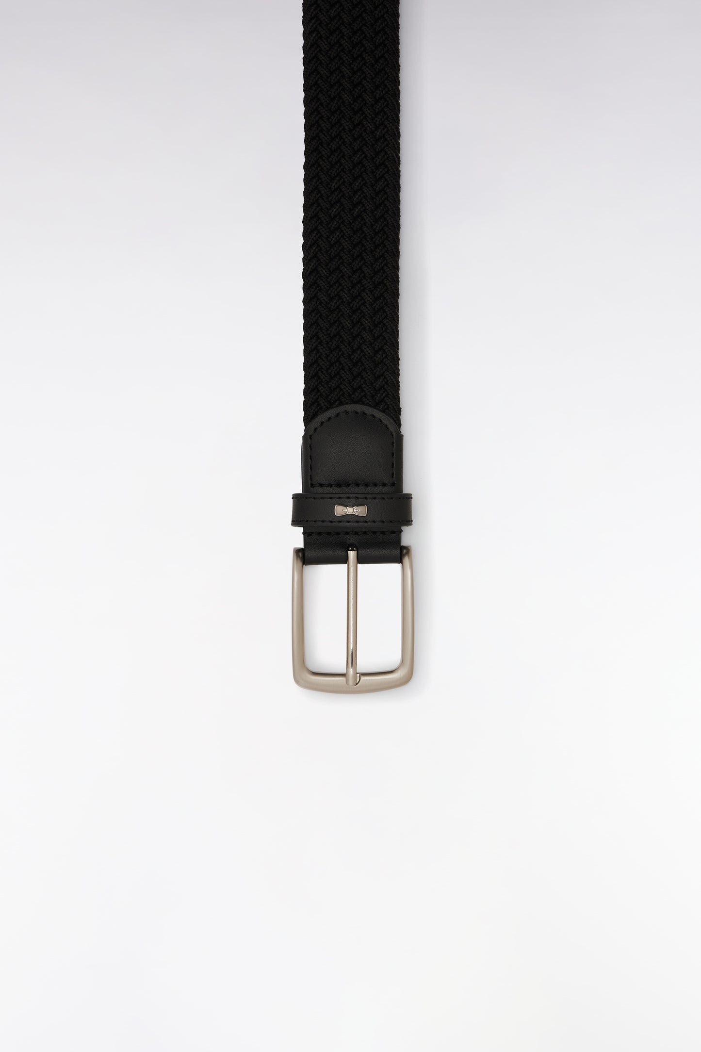 Black plain rubber elastic belt