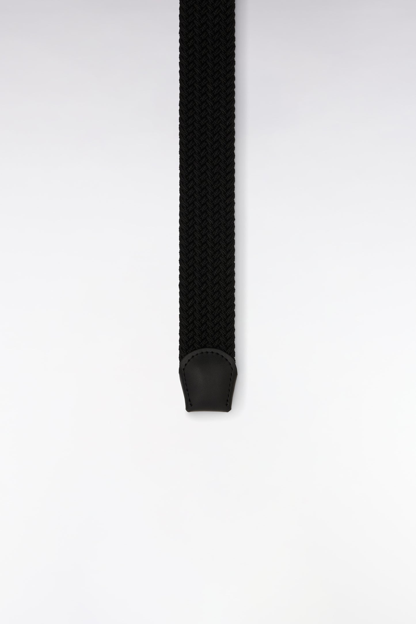 Black plain rubber elastic belt