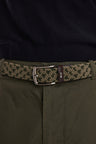 Ceinture élastique en caoutchouc camaïeu kaki