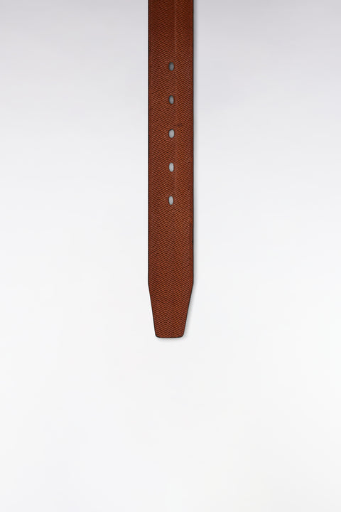 Brown leather belt - Image 3