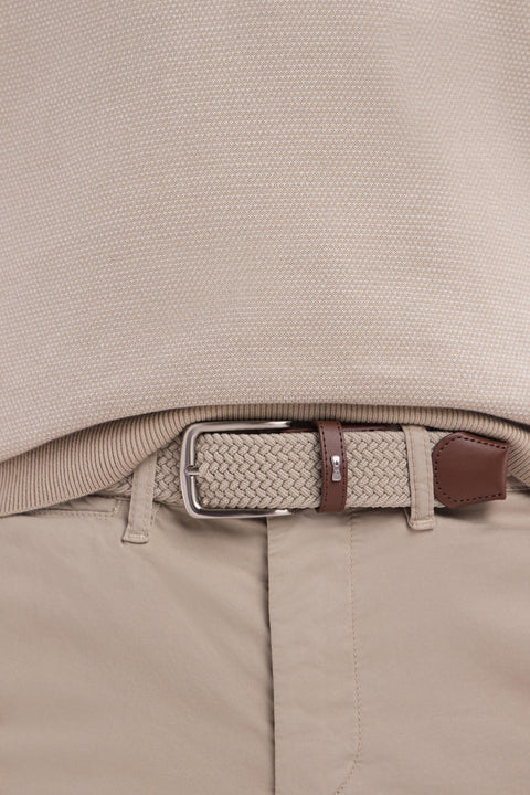Beige plain rubber elastic belt - Image 2