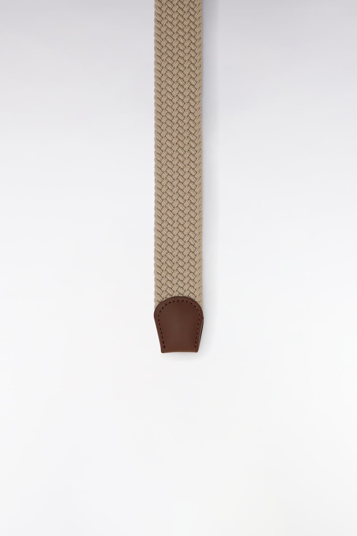 Beige plain rubber elastic belt