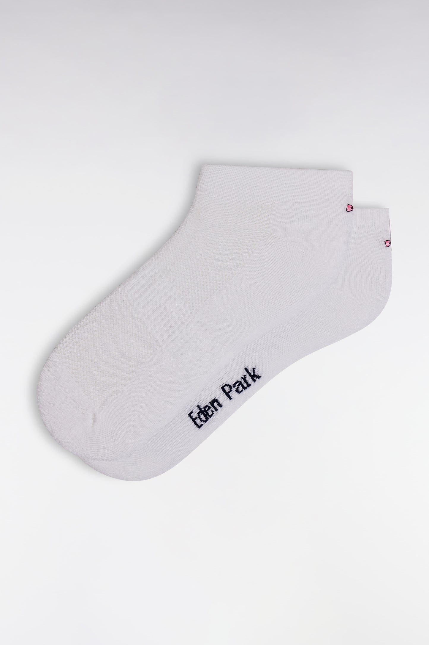 White stretch cotton-blend socks