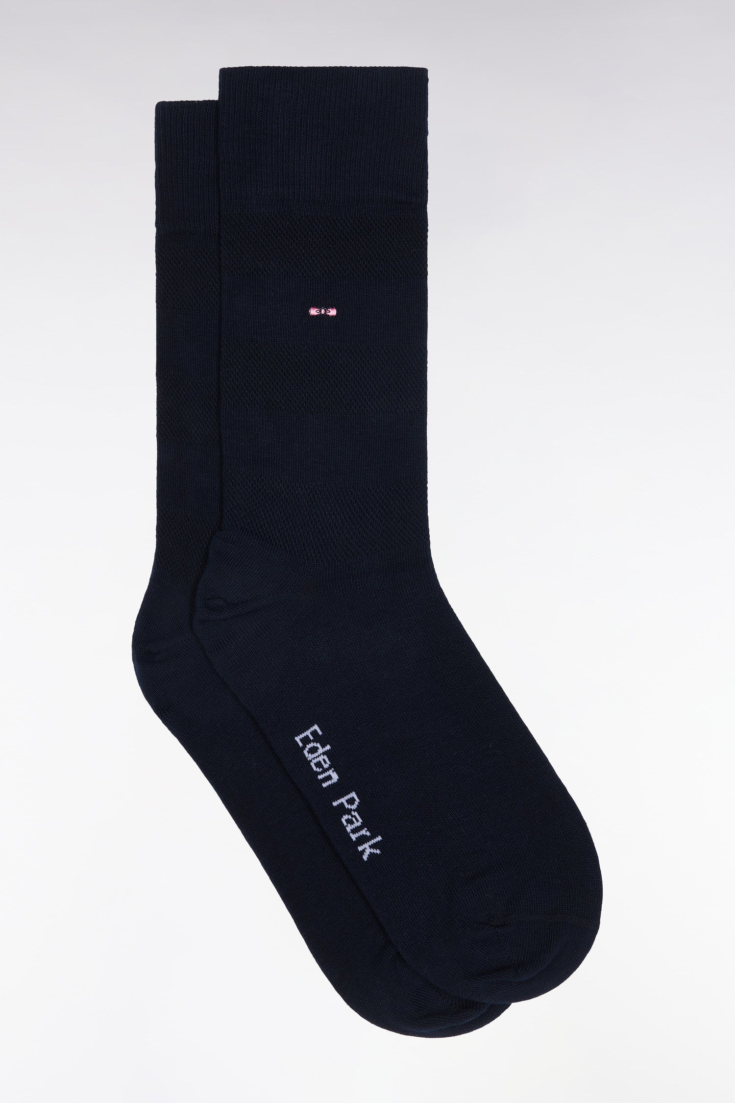 Chaussettes cerclées en coton stretch mélangé marine