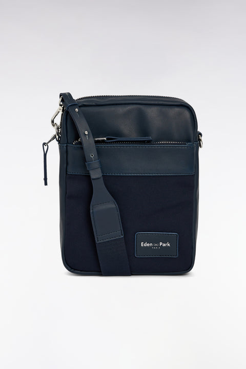 Sac besace en toile bleu marine - Image 1