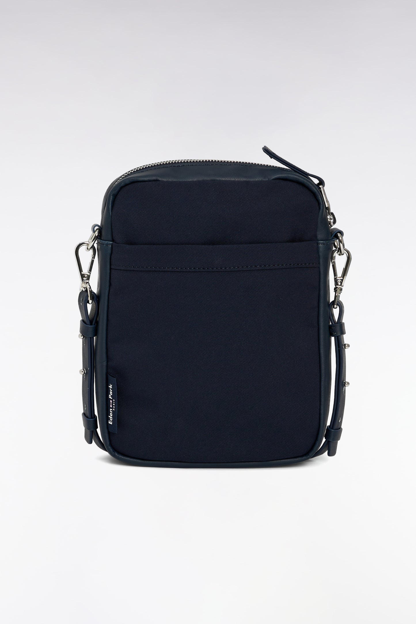 Navy blue canvas messenger bag