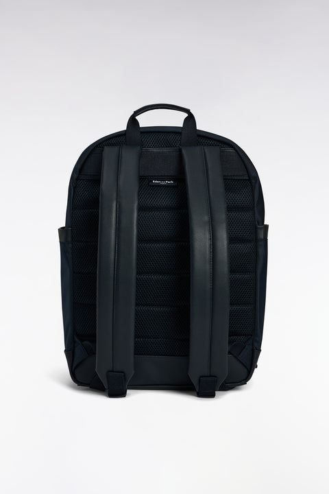 Sac à dos en toile et cuir noir - Image 3
