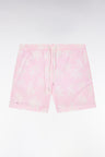 Maillot de bain rose imprimé palmiers