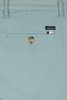Medium grey straight-cut stretch cotton pleat-free chinos
