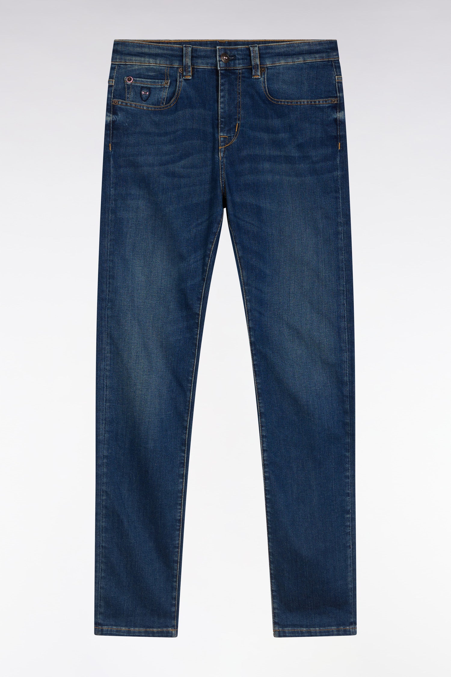 Jean 5 poches en denim stretch brut coupe slim