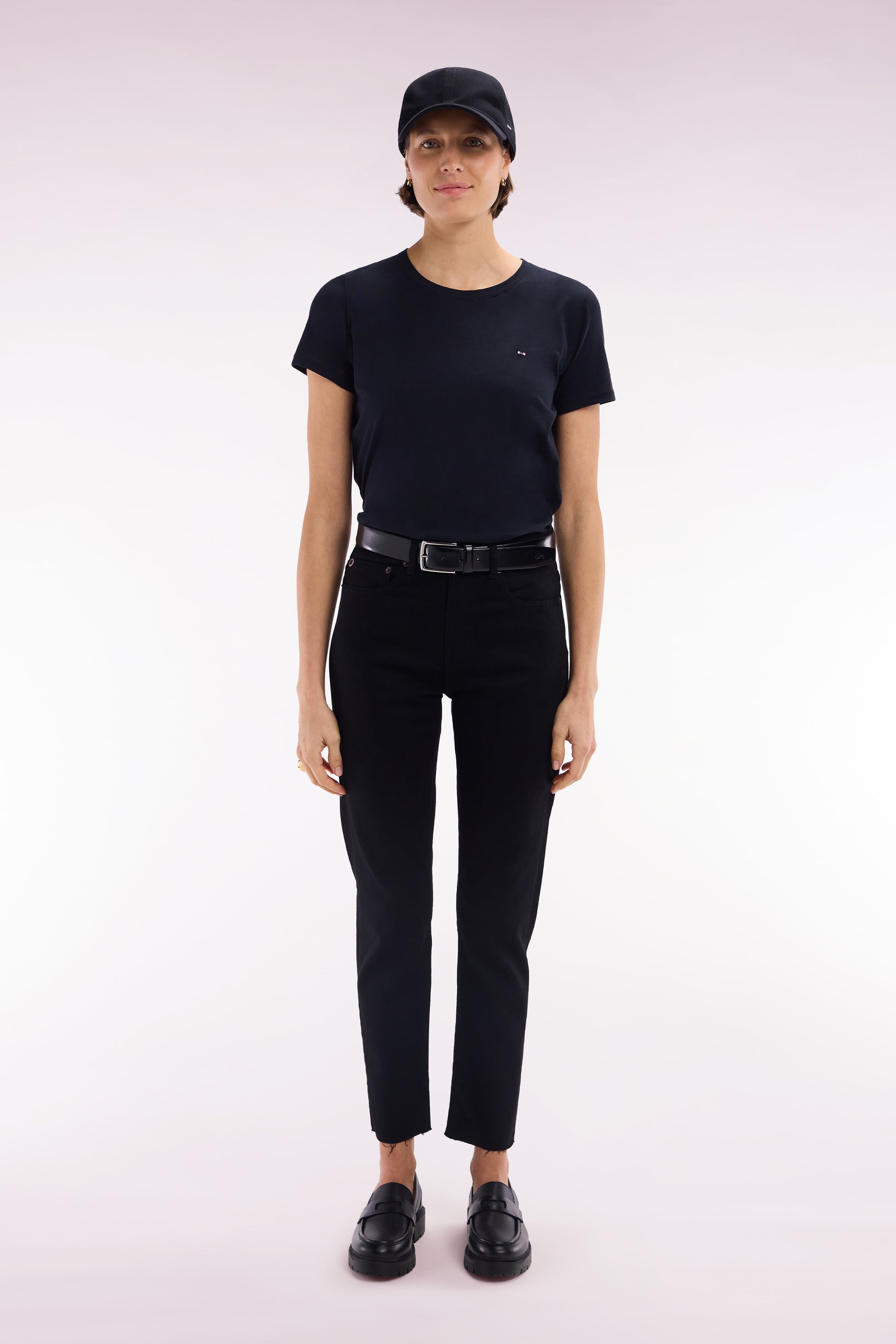 Jean 5 poches en denim stretch noir coupe slim