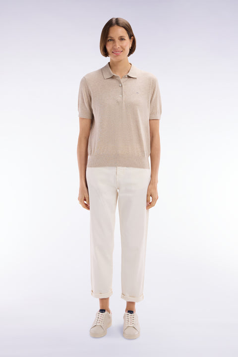 Jean 5 poches en denim stretch beige coupe Comfort - Image 3