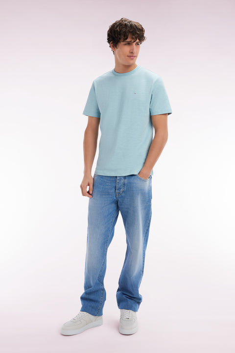 5-pocket jeans in blue denim with a stone bleach wash, Comfort cut - Image 3