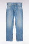 Jean 5 poches en denim bleu délavage stone bleach coupe Comfort