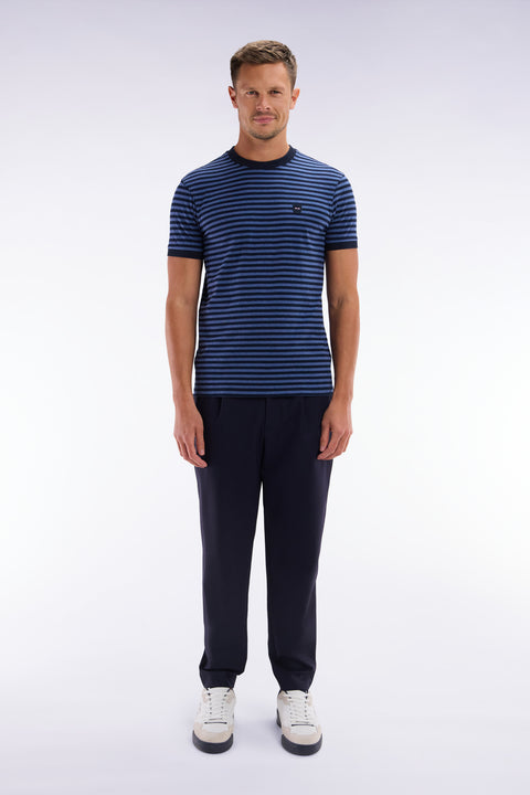 Navy elastic waistband pants - Image 1