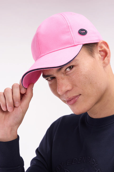 Pink cotton jersey cap - Image 1