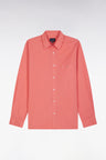 Chemise unisexe en coton et lyocell stretch saumon coupe droite